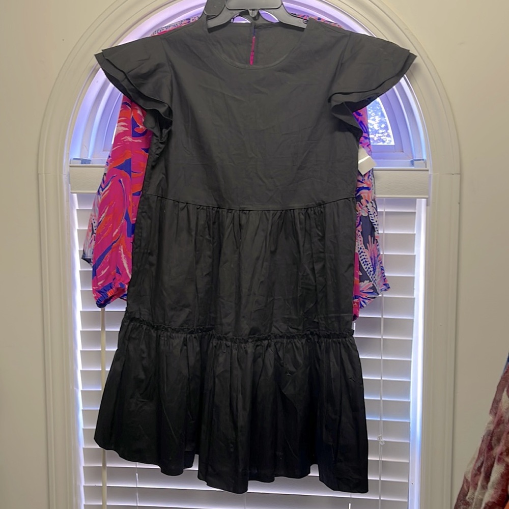 Shein black flowy dress